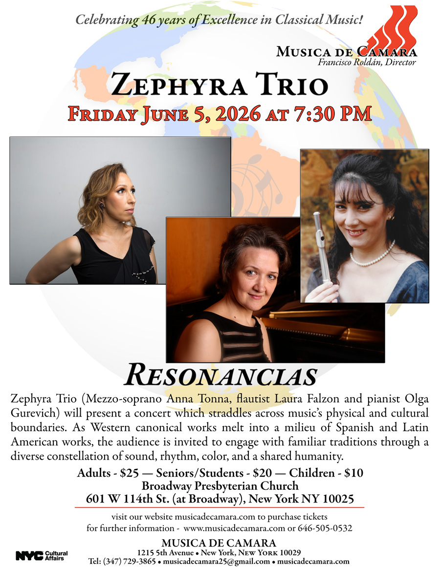 Musica de Camara 46th Anniversary June 5, 2026 Concert